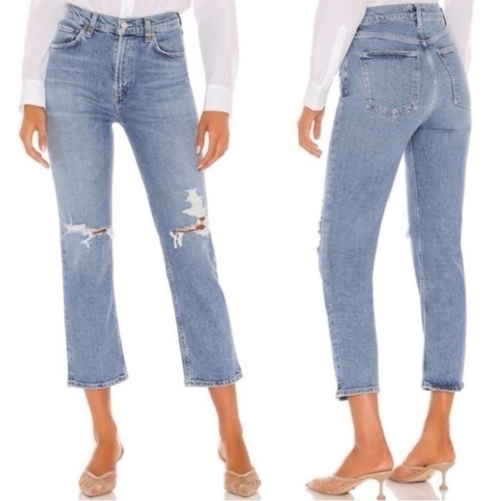 AGOLDE Wilder Mid-Rise Jeans in Medium Wash / Size 26